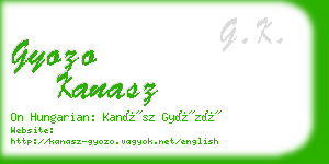 gyozo kanasz business card